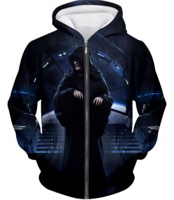 Wars Cunning Sith Lord Darth Sidious Awesome Graphic Zip Up Hoodie SW049