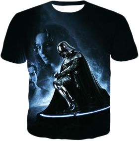 Wars Faded to Dark Side Darth Vader Cool Action Black T-Shirt SW050