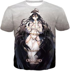 Overlord Overlord White Devil Albedo Cool Promo Anime Grey T-Shirt OL007