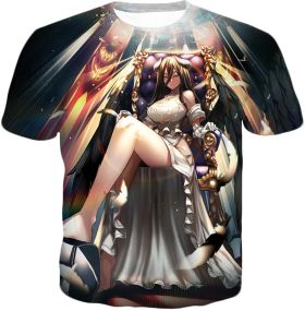 Overlord Highly Skilled Albedo Cool Guardian Overseer Awesome Graphic Promo T-Shirt OL088