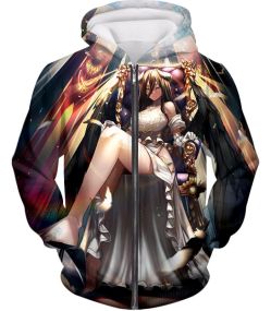 Overlord Highly Skilled Albedo Cool Guardian Overseer Awesome Graphic Promo Zip Up Hoodie OL088