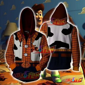 Toy Story Sheriff Woody Hoodie Cosplay Jacket Zip Up