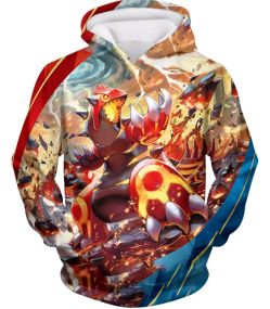 Awesome Legendary Red Blazing Groudon Action Hoodie