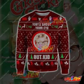 A Christmas Story Kid 3D Print Ugly Christmas Sweatshirt