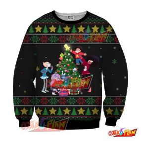 A Steven Christmas 3D Print Ugly Christmas Sweatshirt Black