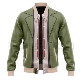 Ace Attorney Itonokogiri Keisuke Green Suit Cosplay Varsity Jacket