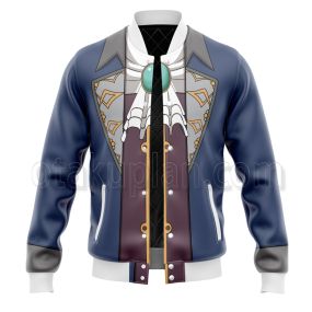 Ace Attorney Karuma Gou Blue Suti Cosplay Varsity Jacket