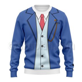 Ace Attorney Naruhodou Ryuuichi Blue Suit Cosplay Sweatshirt