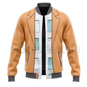 Ace Attorney Yahari Masashi Orange Cosplay Varsity Jacket
