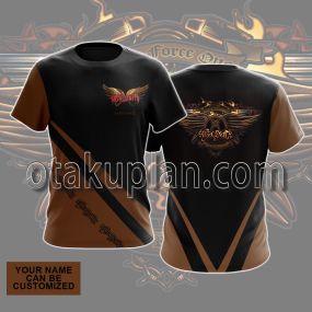 Aerosmith Brown and Black Custom Name T-shirt