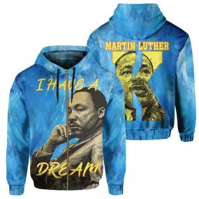 Africa I Have A Dream Martin Luther King Zip Hoodie