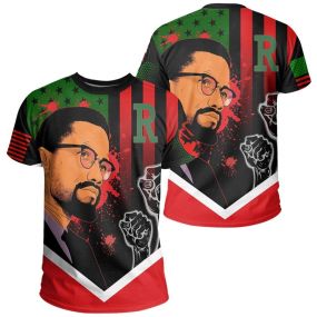 African American Flag Malcolm X Ver2 African T-Shirt