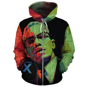 African BLM Hoodie By Any Means Necessary 2 Zip Hoodie