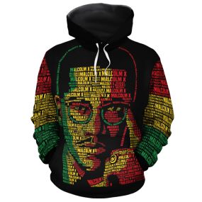 African BLM Hoodie Malcolm X Typo Hoodie