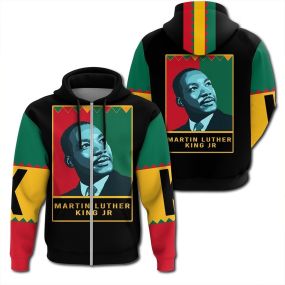 African Hoodie Martin Luther King Jr Black History Month Style Zip Hoodie