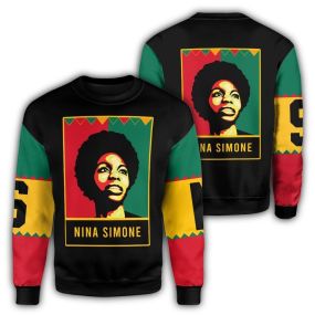 African Sweatshirt Nina Simone Black History Month Style Men Sweatshirt