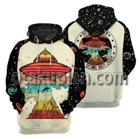 Ailen Ufo Camping 3D All Over Printed T-Shirt Hoodie