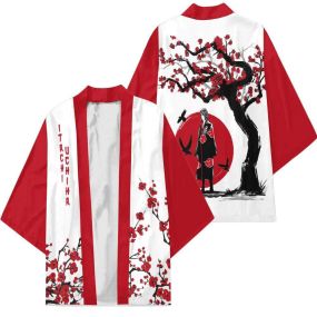 Akatsuki Itachi Cardigan Anime Ninja Under The Sun Kimono Custom Uniform Anime Clothes Cosplay Jacket