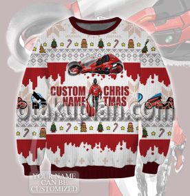 AKIRA Christmas Custom Name 3D Printed Ugly Christmas Sweatshirt