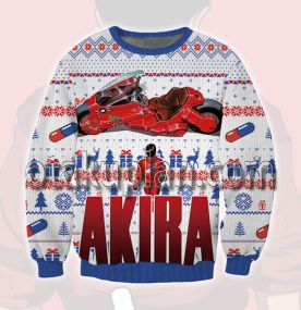 Akira Good Health Bad Education 3D Printed Ugly Christmas Sweatshirt