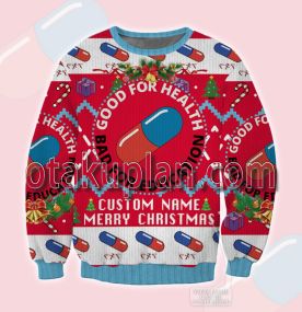 Akira Pill Ugly Custom Name Christmas Sweatshirt