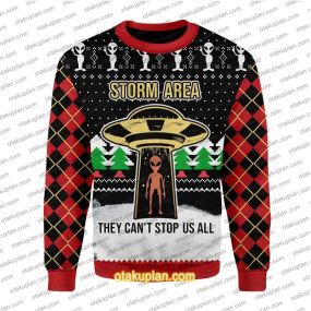Alien Storm Area They Cant Stop Us All 3D Print Ugly Christmas Sweatshirt