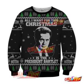 All I Want For This Christmas 3D Print Ugly Christmas Sweatshirt Black