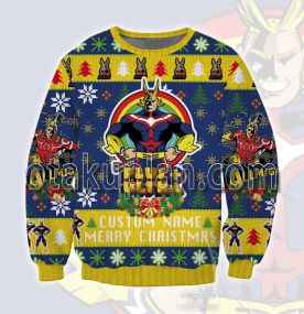 All Might Plus Ultra My Hero Academ 3D Printed Ugly Christmas Sweatshirt