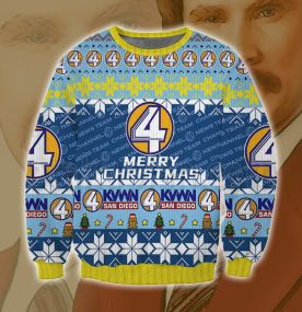 Anchorman Channel 4 News Team 3D Printed Ugly Christmas Sweatshirt