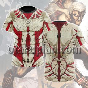 Attack on Titan Final Season Reiner Braun Armored Titan Muscle Cosplay T-shirt