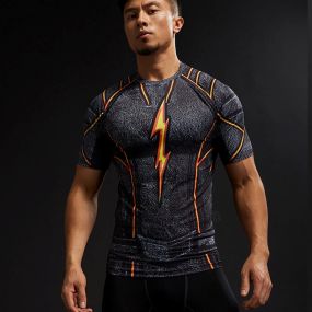 Black Barry Allen Rival Barry Allen Compression Shirts