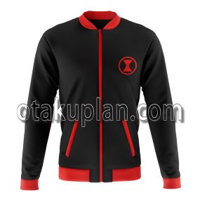 Black Widow Black and Red Bomber Jacket
