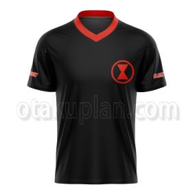 Black Widow Black and Red Football Jersey