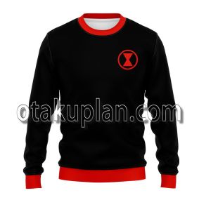 Black Widow Black and Red Sweatshirt