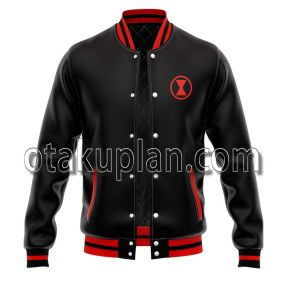 Black Widow Black and Red Varsity Jacket