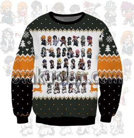 Bleach Pixel Art 3D Printed Ugly Christmas Sweatshirt