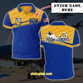 Blue Angels Custom Name Polo Shirt V2