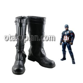 Captain America 4 Steve Rogers Black Cosplay Shoes