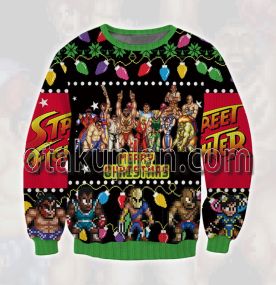 Characters Street Fighter 3D Printed Ugly Christmas Sweatshirt
