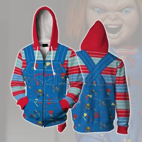 Chucky Toy Clothes Cosplay Zip Up Hoodie