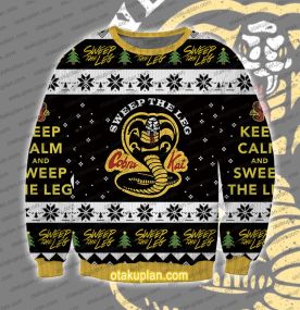 Cobra Kai Keep Calm And Sweep The Leg Ugly Christmas Sweatshirt
