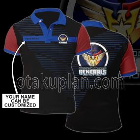 Command & Conquer General Zero Hour Usa Blue Custom Name Polo Shirt