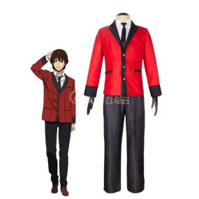 Anime Kakegurui Ryouta Suzui Red Uniform Cosplay Costumes