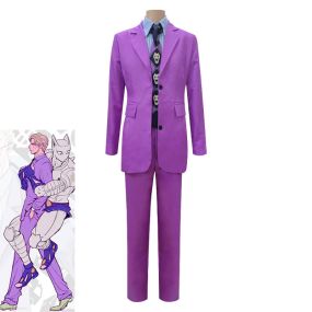 Anime Bizarre Adventure Yoshikage Kira Suit Cosplay Costumes