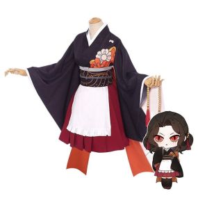 Anime Demon Slayer Kibutsuji Muzan Kimono Maid Outfit Cosplay Costumes