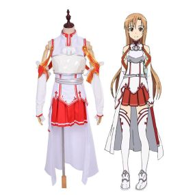 Anime SAO Sword Art Online Yuuki Asuna Cosplay Costume