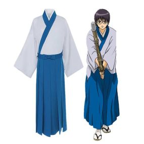 Anime Gintama Shimura Shinpachi Kendo Kimono Cosplay Costume
