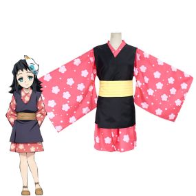 Anime Demon Slayer Makomo Full Set Kimono Cosplay Costumes