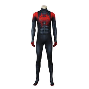 Movie Spider-Man Into the Spider-Verse Miles Morales Spiderman Elastic Force Jumpsuit Cosplay Costume