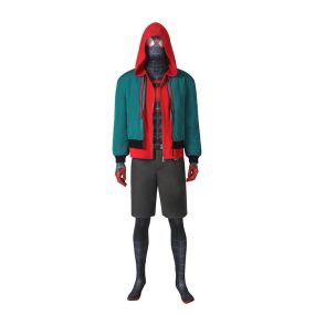 Movie Spider-Man Into the Spider-Verse Miles Morales Spiderman Elastic Force Cosplay Costume Jumpsuit